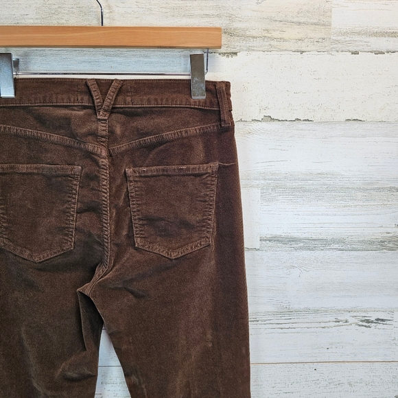 Veronica Beard Sheridan High Rise Exaggerated Flare Corduroy Pants Choc Brown 27 - Picture 9 of 13